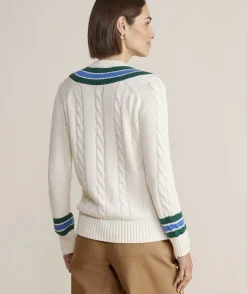 Rope Intarsia Crewneck Sweater