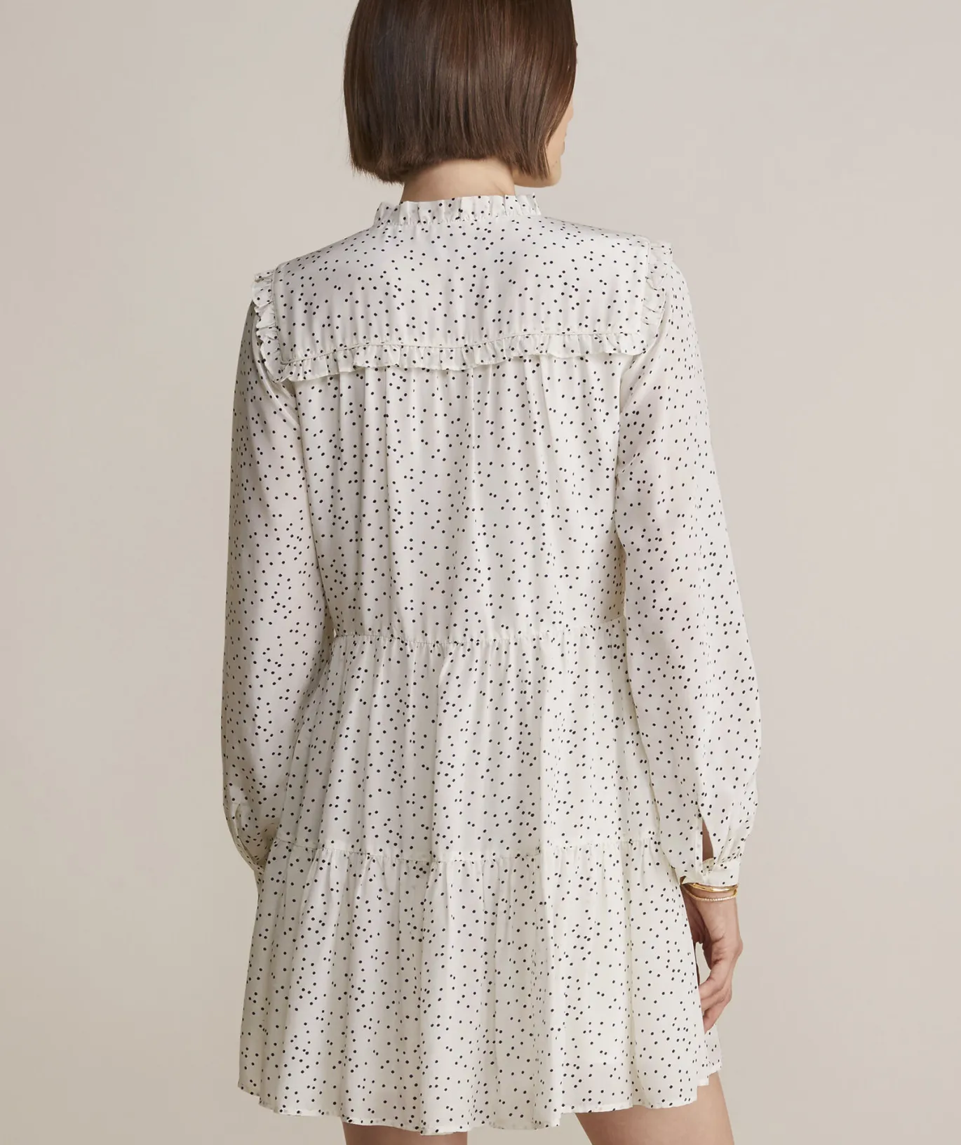 Ruffle Tiered Shirtdress