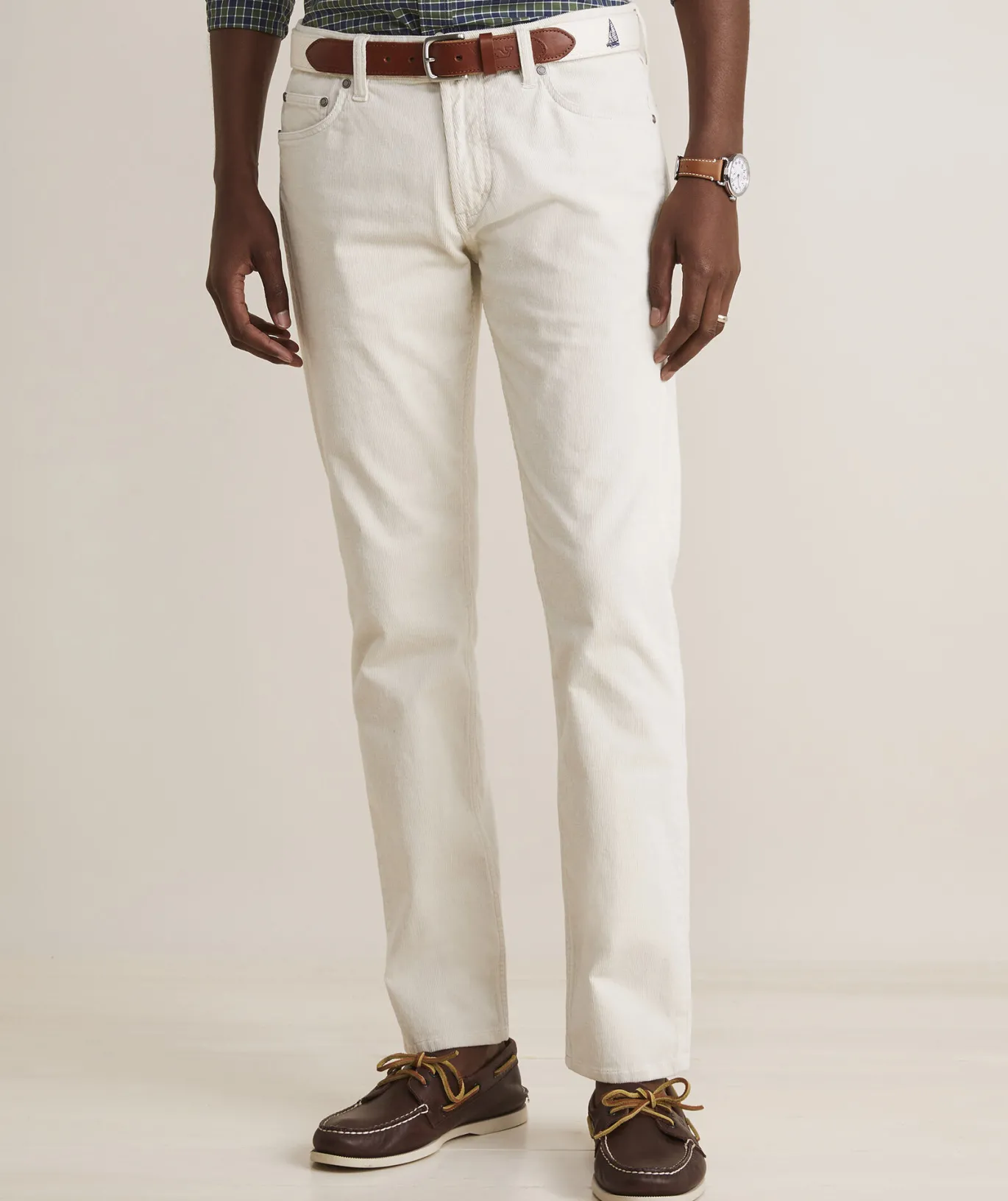 Sailboat Embroidered Canvas Club Belt