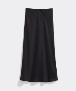 Satin Midi Slip Skirt