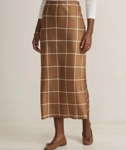 Satin Midi Slip Skirt