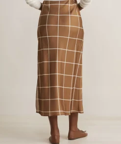 Satin Midi Slip Skirt
