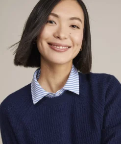 Seaspun Cashmere Ribbed Crewneck Sweater