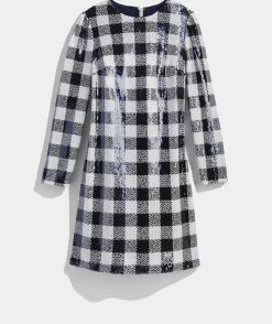 Sequin Check Dress