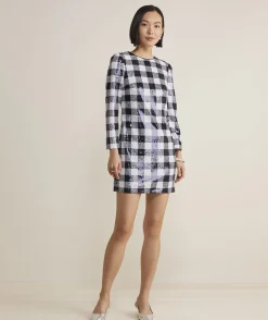 Sequin Check Dress