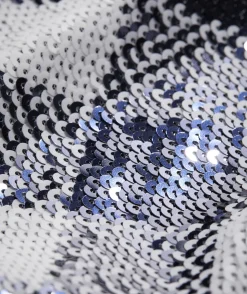 Sequin Check Midi Skirt