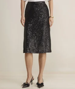 Sequin Midi Skirt