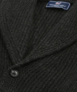 Shawl Collar Button-Front Cardigan Sweater