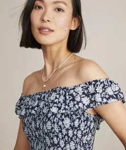 Smocked Midi Dress