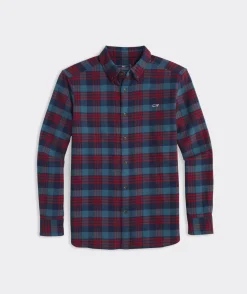 Stretch Flannel Plaid Shirt