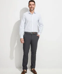 Stretch Poplin Check Spread Collar Shirt