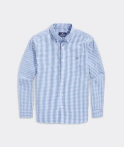 Stretch Poplin Gingham Shirt