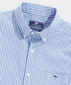 Stretch Poplin Gingham Shirt