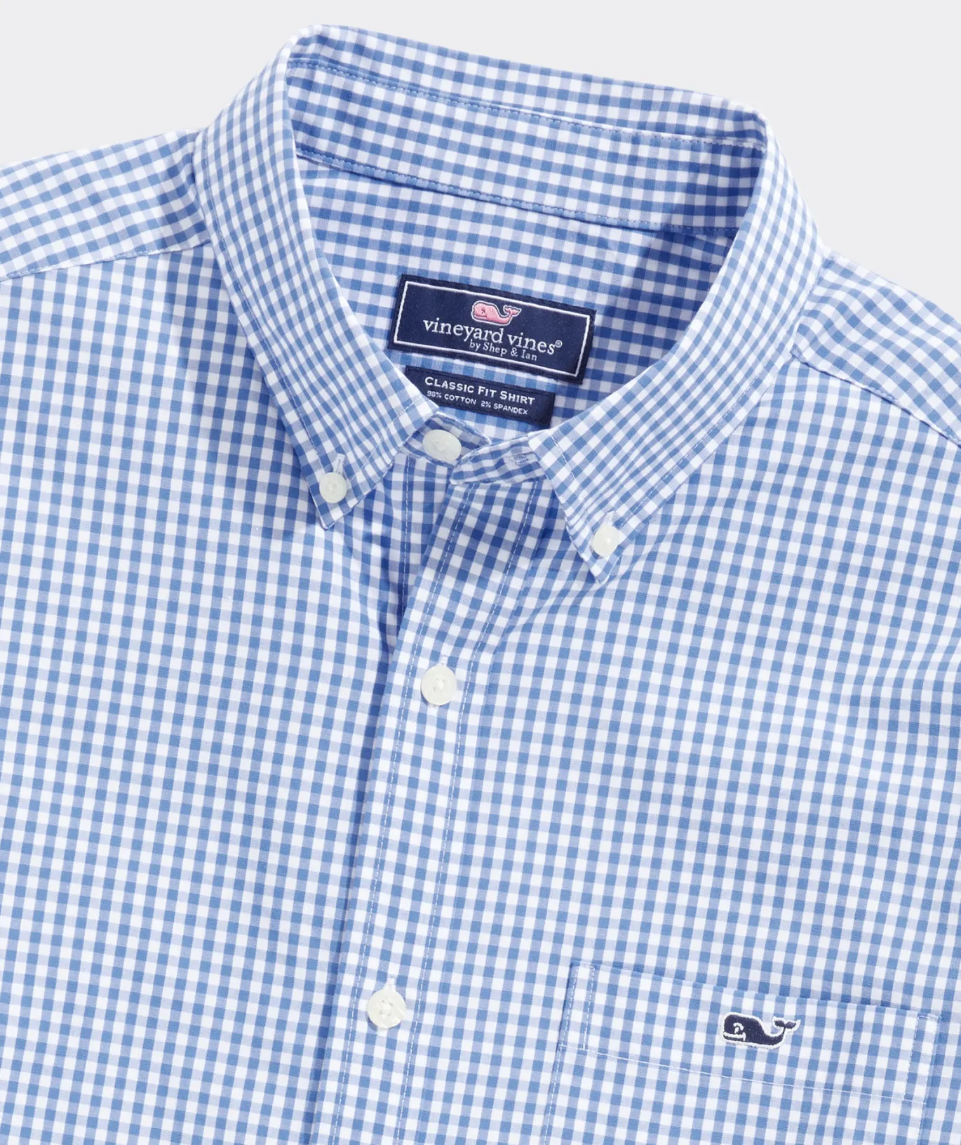 Stretch Poplin Gingham Shirt