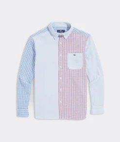 Stretch Seersucker Mixed Shirt