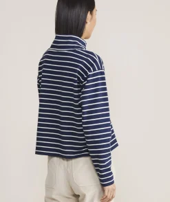 Striped Jamestown Funnel-Neck Tee