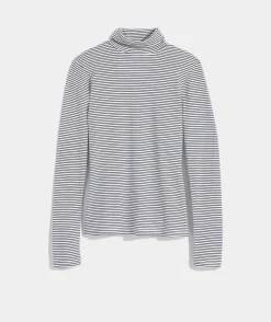 Striped Jamestown Mockneck Tee