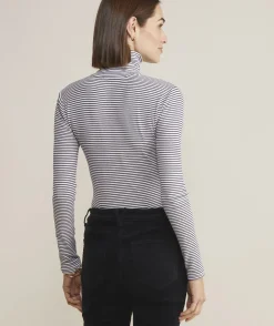 Striped Jamestown Mockneck Tee