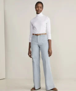 Striped Pima Cotton Turtleneck