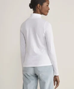 Striped Pima Cotton Turtleneck