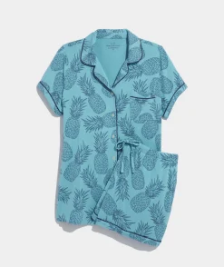 Super-Soft Printed Knit Pajama Short Set