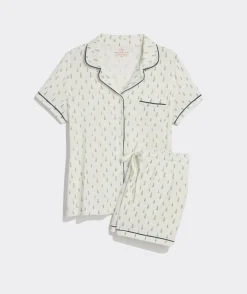 Super-Soft Printed Knit Pajama Short Set