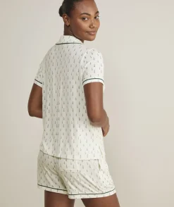 Super-Soft Printed Knit Pajama Short Set