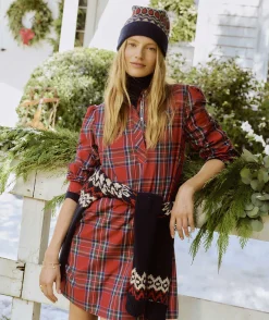 Tartan Poplin Popover Dress