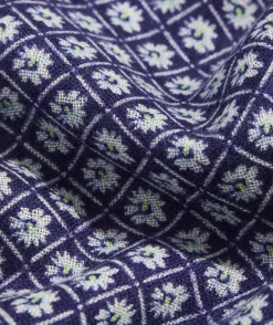 Tiny Floral Print Oversized Silk Scarf