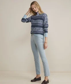 Tissue Weight Cashmere Mockneck Sweater