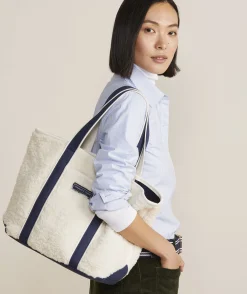 Toile Print Puffer Tote