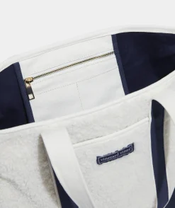Toile Print Puffer Tote