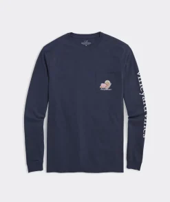 Turkey Whale Long-Sleeve Pocket Tee