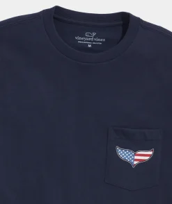 USA Whale Tail Short-Sleeve Pocket Tee