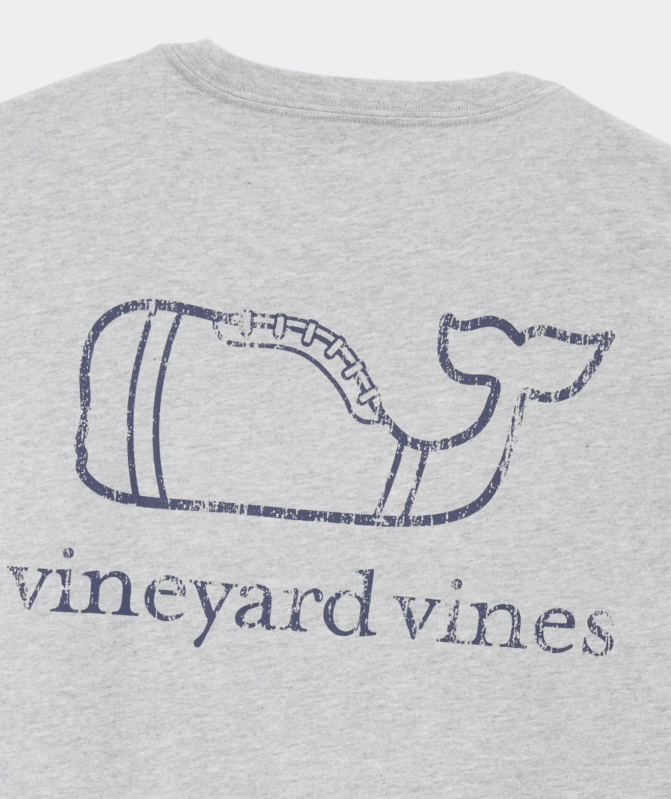Vintage Football Whale Long-Sleeve Pocket Tee