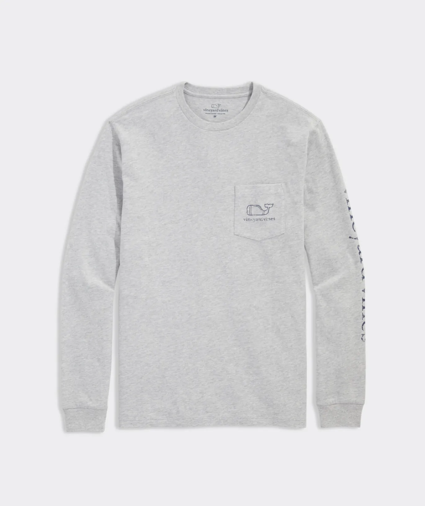 Vintage Football Whale Long-Sleeve Pocket Tee