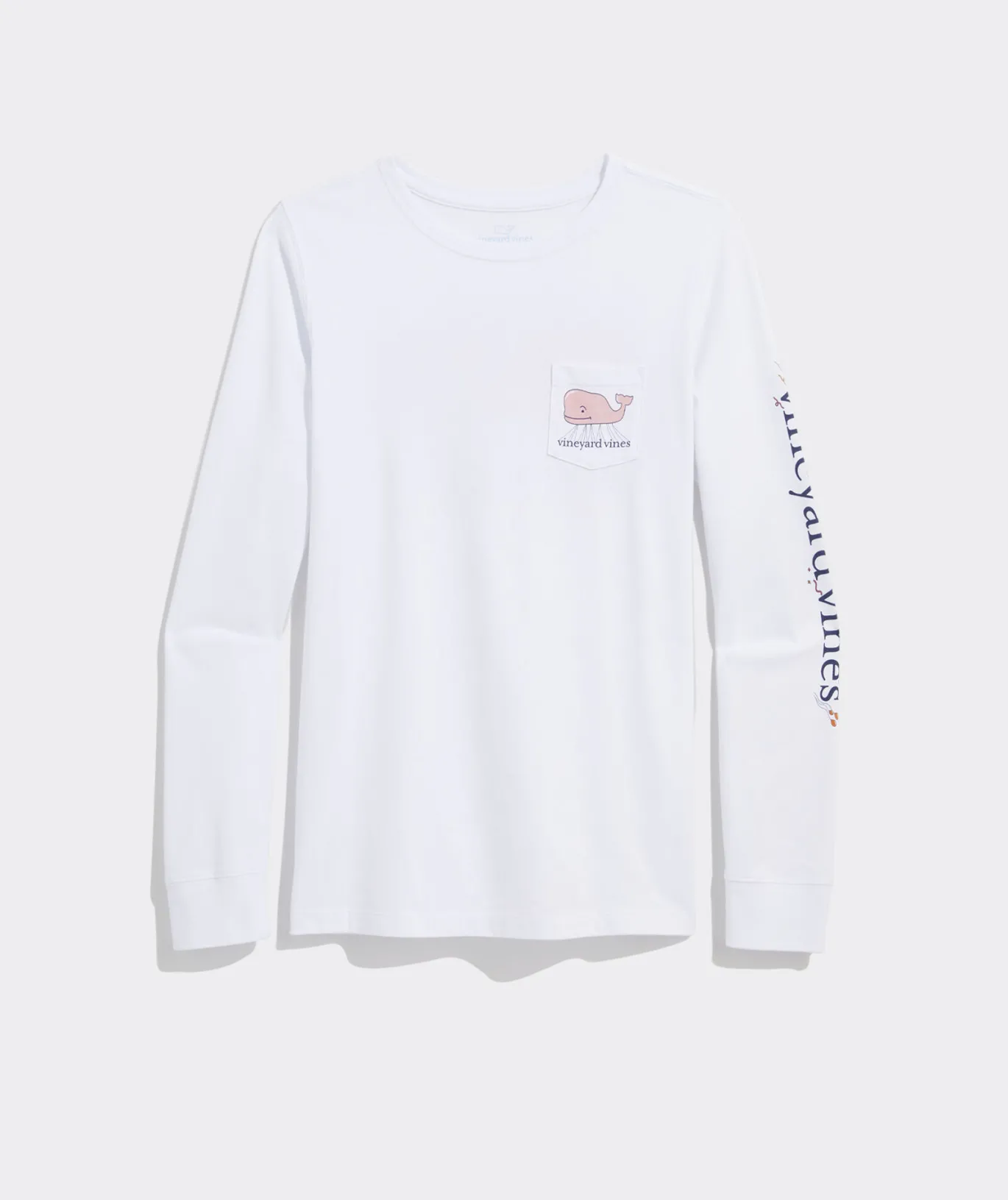 Watercolor Mrs. Claus Whale Long-Sleeve Pocket Tee